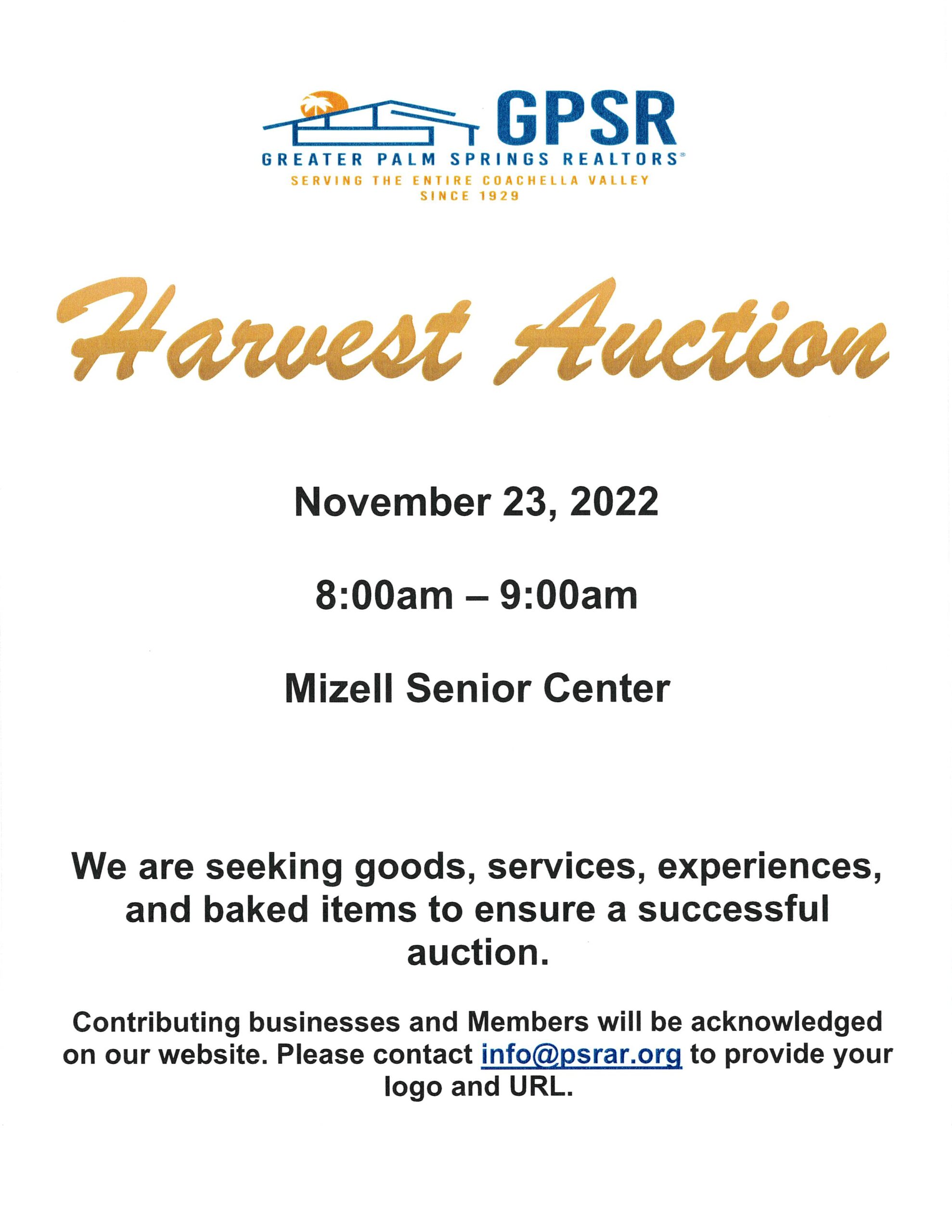 Harvest Auction